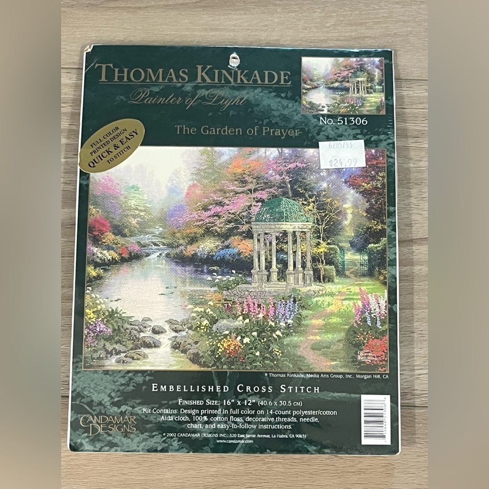 Thomas Kinkade Cross Stitch The Garden of Prayer